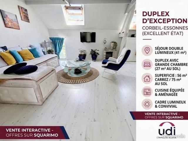 Duplex 2 pièces 56 m²