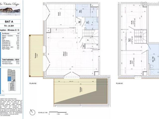 Duplex 4 pièces 101 m²