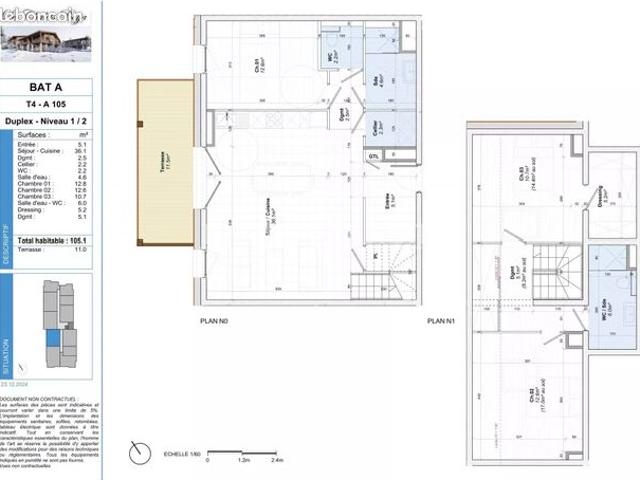 Duplex 4 pièces 103 m²