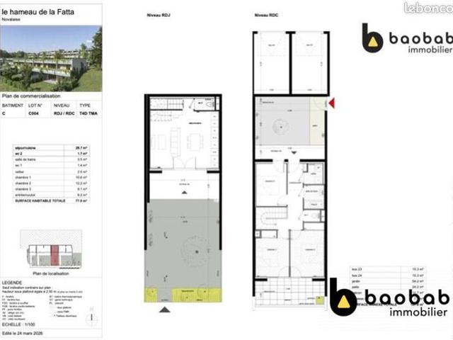 Duplex 4 pièces 78 m²