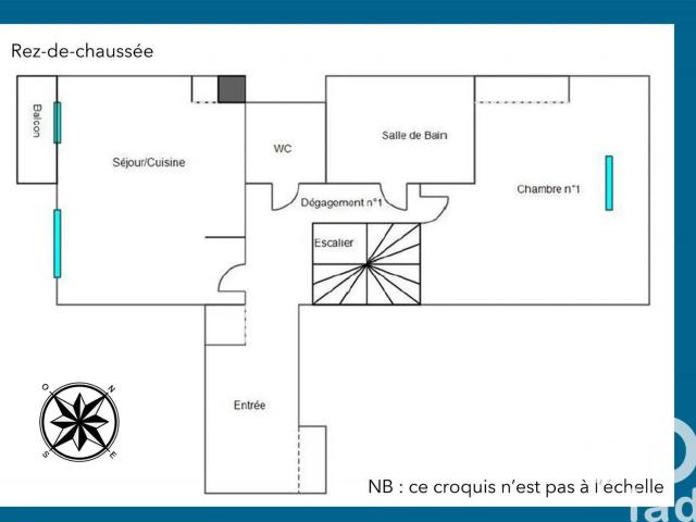 Duplex 4P meublé, balcon, pking, 78m2 boutin/96m2