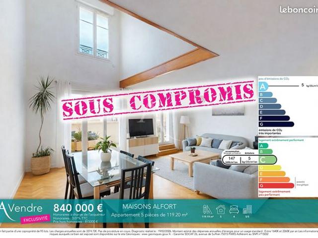 Duplex 5 pièces 119 m²
