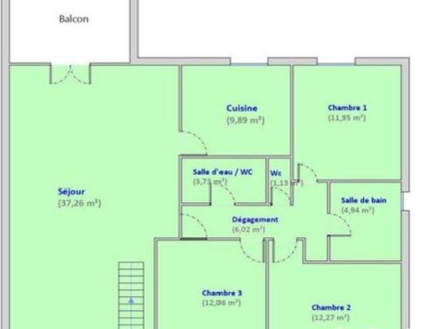Duplex 5 pièces 113 m²