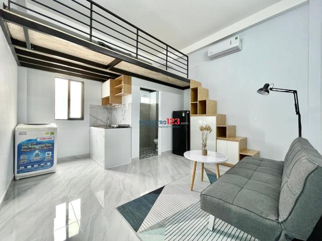 Duplex cao cấp có máy giặc riêng, full nội thất gần chợ Tân Hương