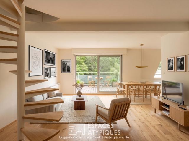 Duplex au dernier étage avec terrasses privatives début Robertsau