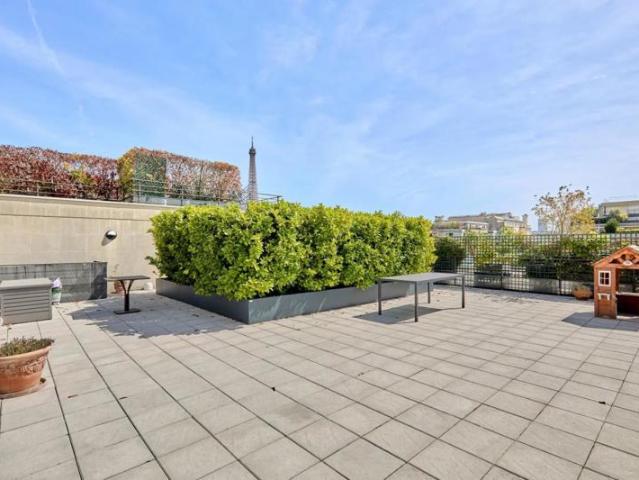 Duplex d’exception – Dernier étage – Terrasse panoramique avec vue Tour Eiffel et Parc de Passy