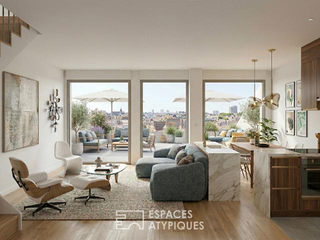Duplex de prestige avec terrasse et vue en hyper centre