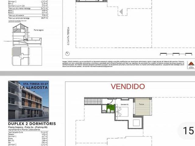 Dúplex en venta en calle De Santa Teresa, Llagosta, La, de 55 m² 2 habitaciones por 380.000