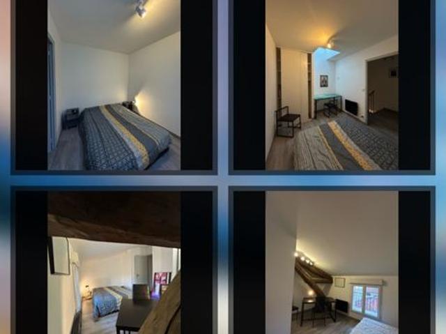 DUPLEX location en MEUBLé, RUE JACQUEMARD, A L ARRIERE au CALME, 1 PIECE DE VIE, 2 CHAMBRES