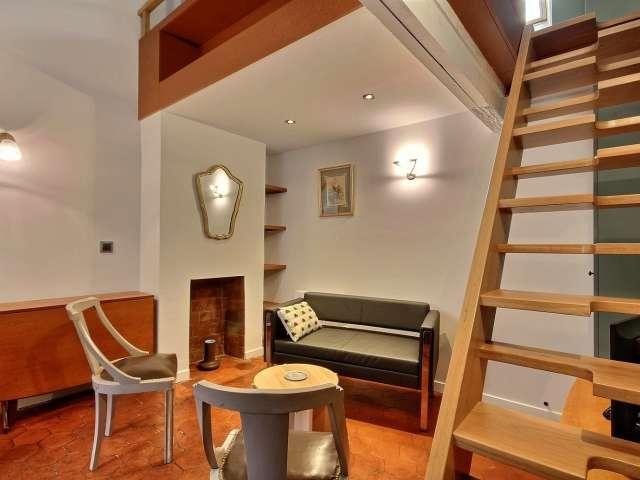 Duplex meublé à louer, 1 chambre 23 m² Saint Germain Paris