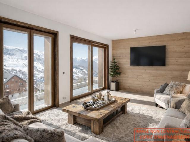 Duplex penthouse 3 chambres à 90 m des pistes de ski Livra. m² Montaimont