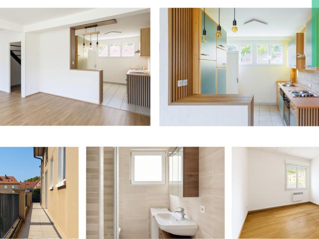 Duplex rénové 70 m2 dernier étage Algrange