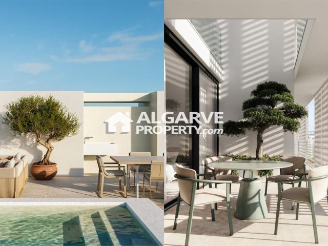 Duplex T3 de Luxo com Piscina no Terraço no Centro de Vilamo. 215m² Quarteira