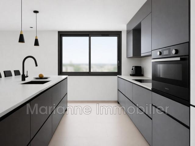 Duplex T5 avec Terrasses, Parkings, quartier Pompignane 95m² Montpellier