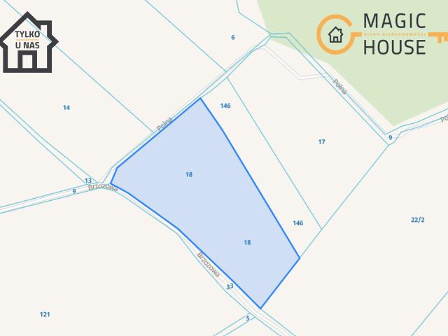 Działka na sprzedaż, Brzozowa