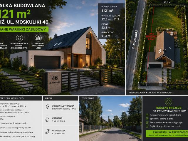 Działka na sprzedaż, Łódź, Widzew, Moskuliki
