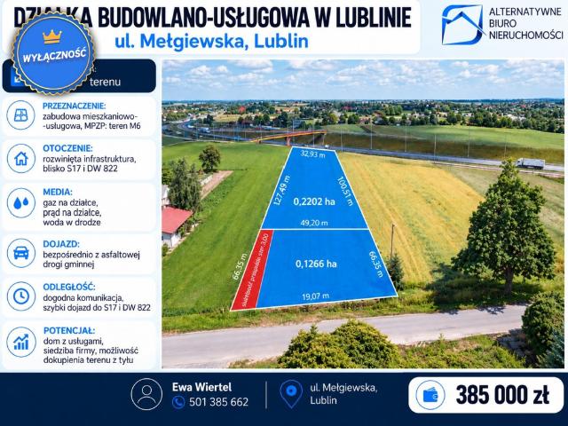 Działka na sprzedaż, Lublin, Mełgiewska