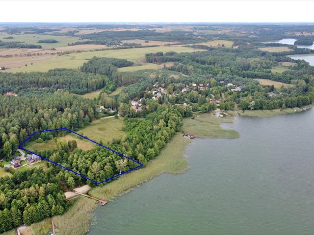 Działka nad jeziorem Wałpusz 6 248 m² z linią brzegową