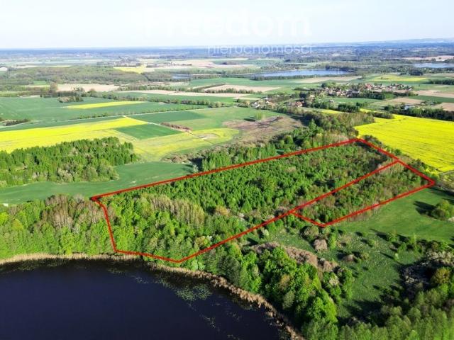 Działka nad jeziorem z własną linią brzegową zapraszam