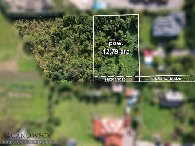 Działka bud. usługowa 1279 m2 w Goszczy, media, do zabudowy