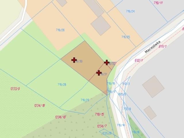 Działka budowlana 689 m² z mediami, blisko Kielc