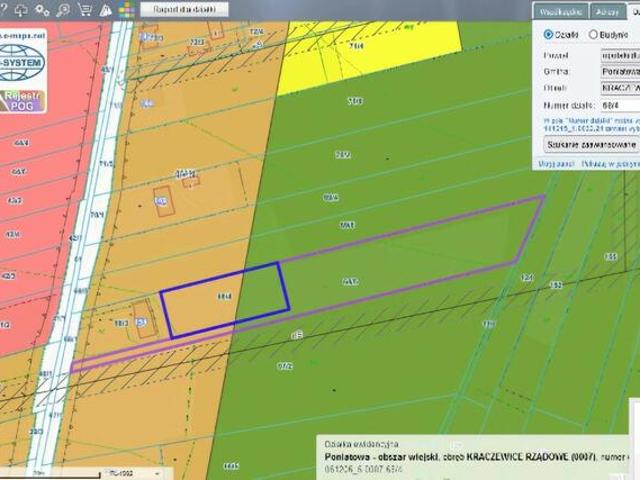 Działka budowlana 7654 m² w Kraczewicach Rządowych