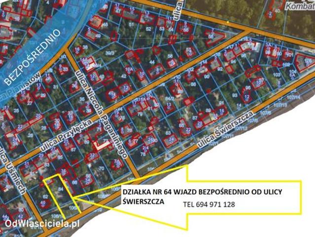 Działka budowlana 773 m² – Warszawa Włochy, ul. Świerszcza 38 – bezpośrednio