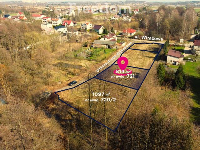 Działka budowlana 814 m² w Częstochowie, Wirażowa