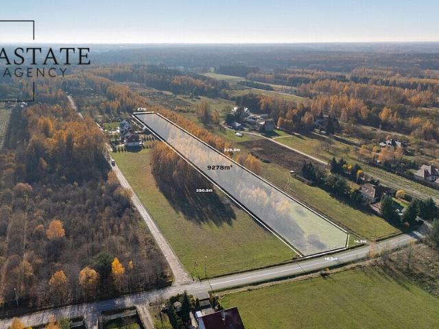 Działka budowlana 9278 m² z mediami, Kaleń