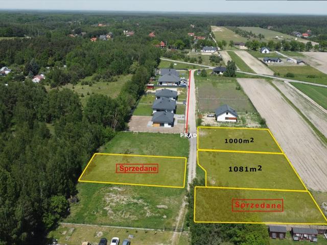 Działka budowlana 1000 m² w Grądach z mediami i planem zabudowy