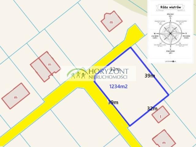 Działka budowlana 1234 m² z warunkami zabudowy, blisko lasu