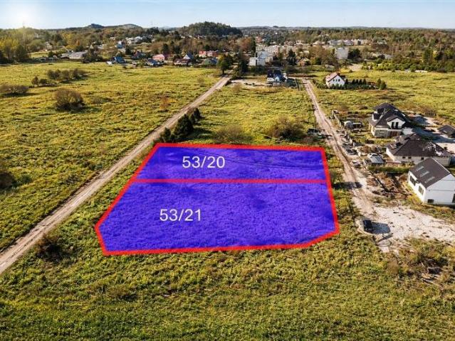 Działka budowlana 1299 m² w Manowie, spokojna okolica