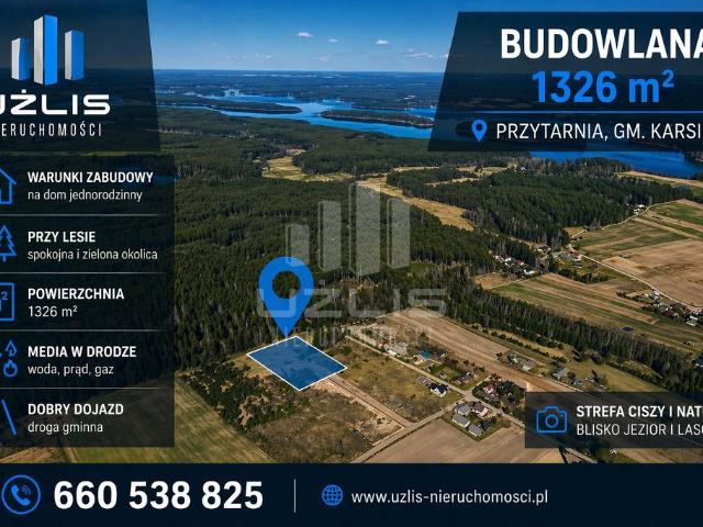 Działka budowlana 1326 m² z warunkami zabudowy