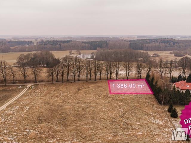 Działka budowlana 1386 m² z pozwoleniem na dom w Gościnie