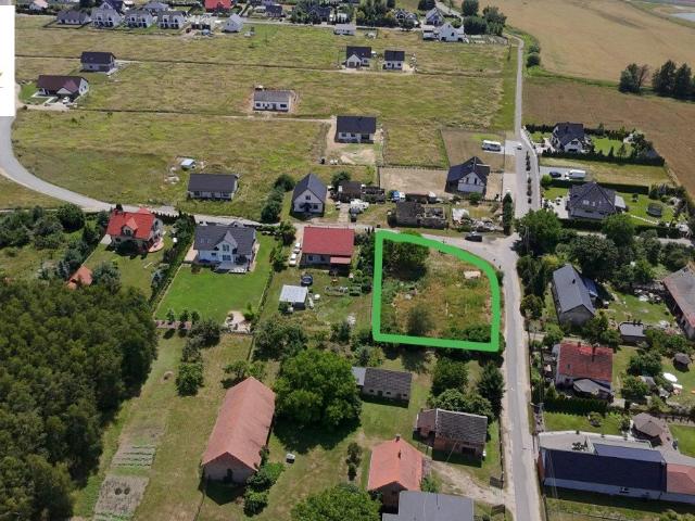 Działka budowlana 1381 m2 z mediami, asfalt, plan zagosp