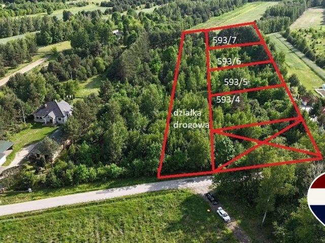 Działka budowlana 1468 m² z mediami i prywatną drogą