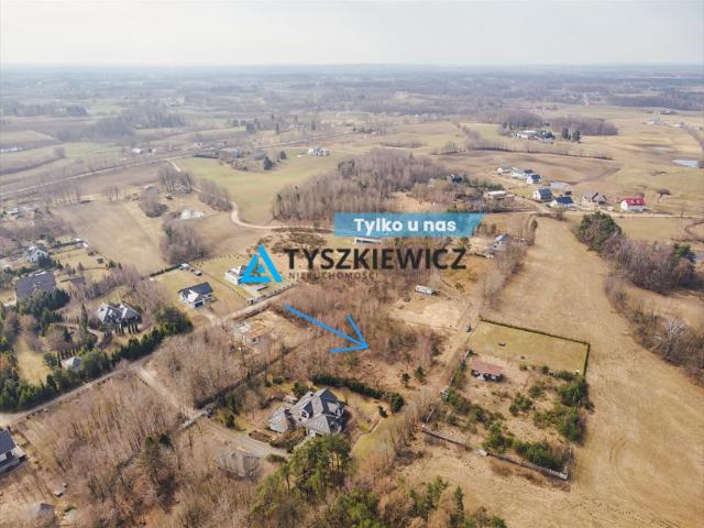 Działka budowlana 1845 m2 w Kielnie – las, jeziora, media