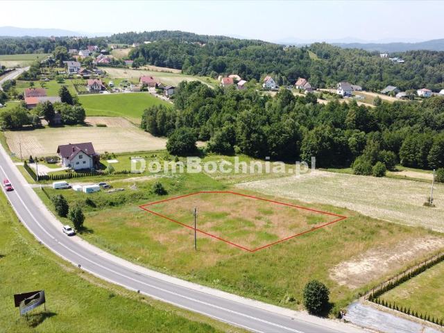 Działka budowlana w Nowym Wiśniczu, 2308 m², media, dojazd