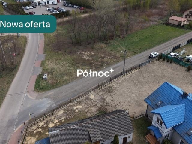 Działka budowlana z projektem bliźniaka, narożna, 639 m²