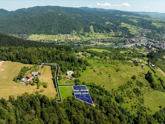 Działka budowlana z widokiem na Pieniny – gotowa pod dom