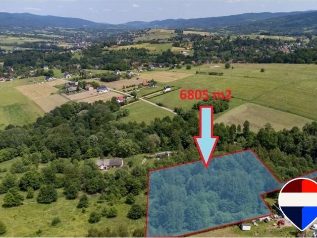 Działka budowlana z widokiem, 6805 m², Rychwałd