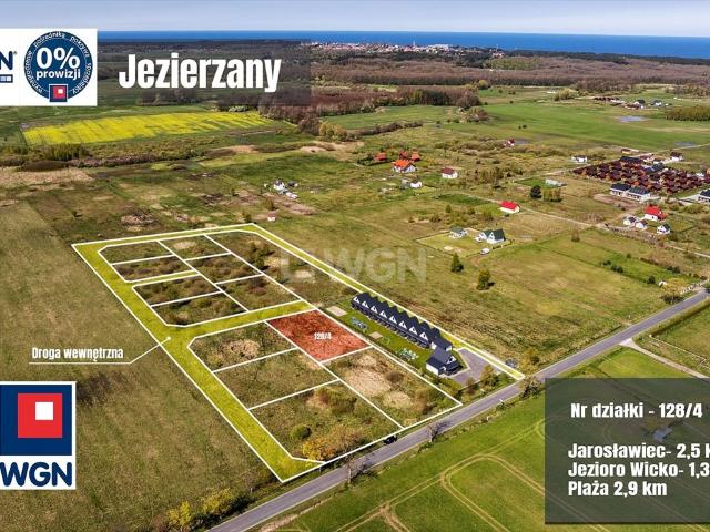 Działka budowlana blisko morza, 988 m2, Jezierzany