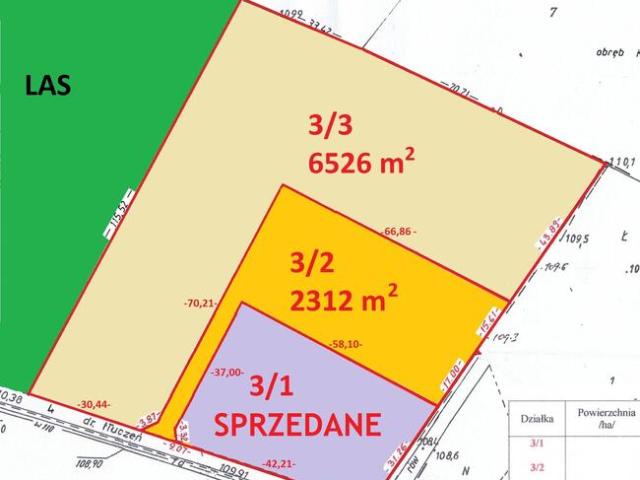 Działka budowlana Dąbrówka Kościelna, przy lesie, media
