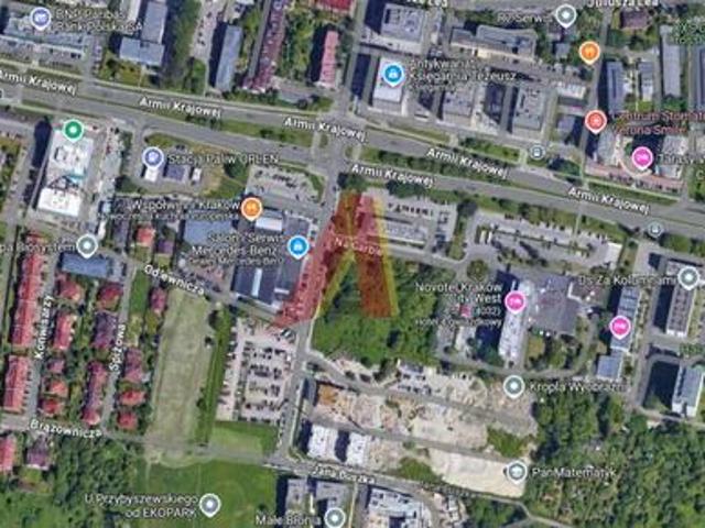 Działka budowlana Kraków Krowodrza, WIDOK ZARZECZE, Brązownicza