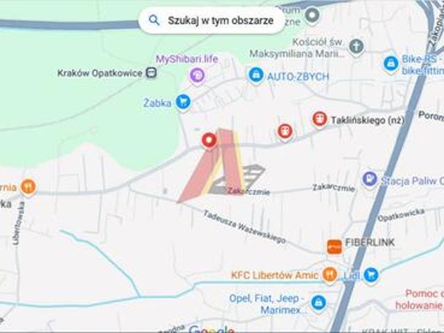Działka budowlana Kraków Podgórze, Opatkowice, Taklińskiego