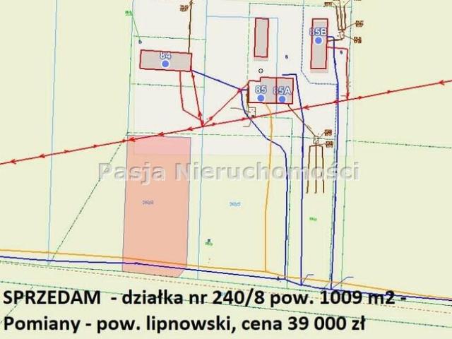 Działka Dobrzyń nad Wisłą Płomiany