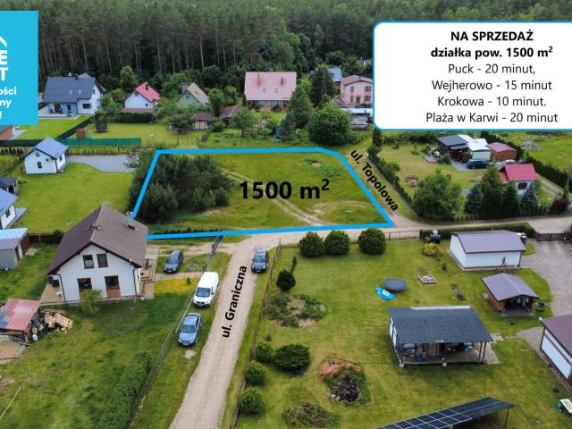 Działka, Domatówko, Topolowa, 1500.00 m², sprzedam działkę