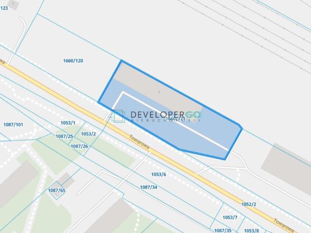 Działka handlowo usługowa 1880 m² z budynkiem, TIR, parking