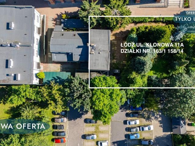 Działka inwestycyjna 857 m² z budynkami w Łodzi