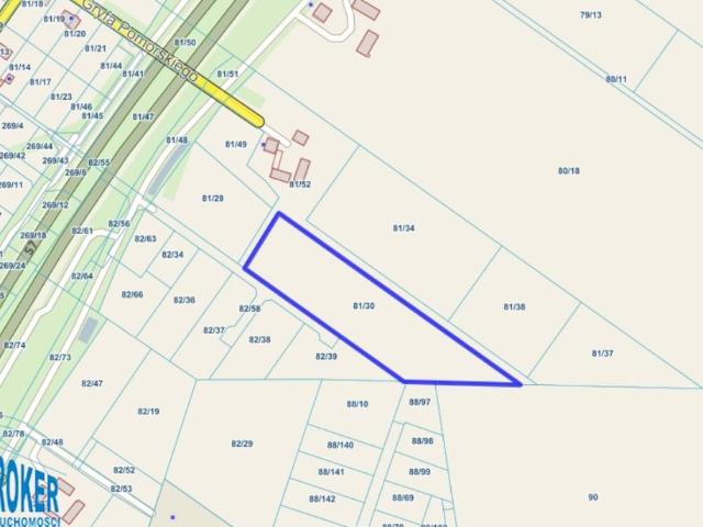 Działka inwestycyjna 10 638 m² w Miszewku, blisko obwodnicy